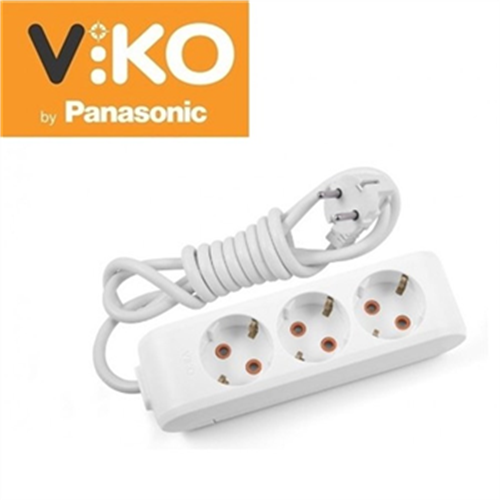 VİKO TOPRAKLI GRUP PRİZ 3'LÜ 5 MT